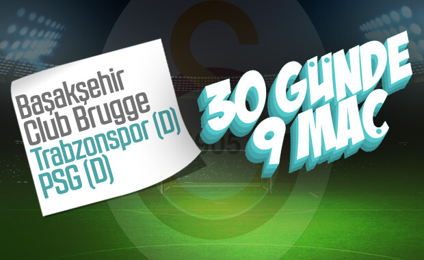 Galatasaray'ın 1 aylık fikstürü