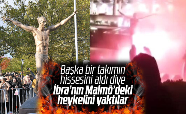 İbrahimovic'in İsveç'teki heykeline saldırı