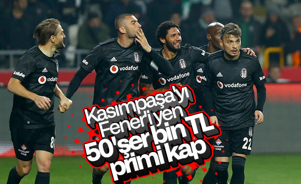 Beşiktaş'ta 2 maçlık prim