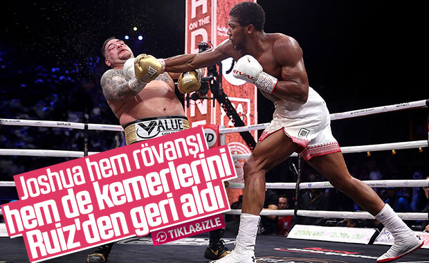 Anthony Joshua, Andy Ruiz'den rövanşı aldı