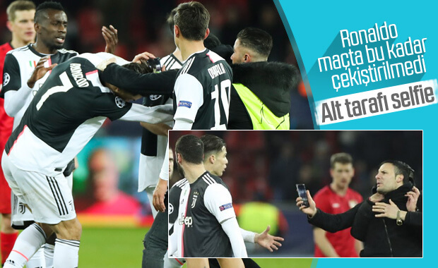 Sahaya giren taraftar Ronaldo'yu kızdırdı