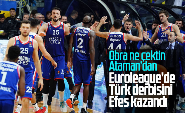 Anadolu Efes deplasmanda Fenerbahçe'yi mağlup etti