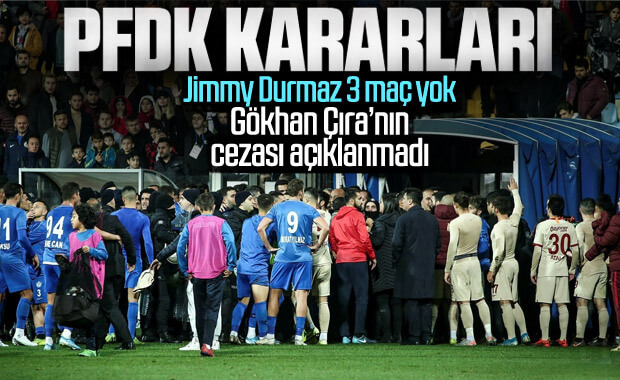 PFDK'dan Jimmy Durmaz'a 3 maç ceza