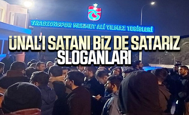 Trabzonsporlu taraftarlar Ünal Karaman için tesislerde