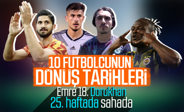 4 büyüklerde sakat futbolcuların dönüşleri