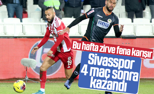 Sivasspor 4 hafta sonra 3 puan aldı