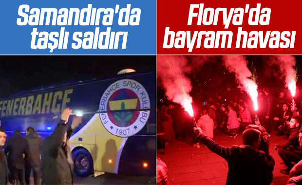 Galatasaraylılardan kutlama, Fenerbahçelilerden taşlama