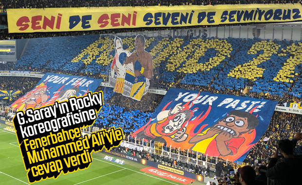 Fenerbahçeli taraftarların derbi koreografisi