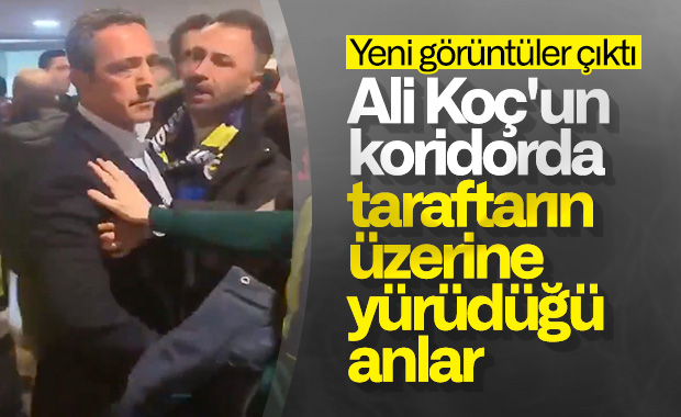 Ali Koç'un taraftarların üzerine yürüdüğü anlar