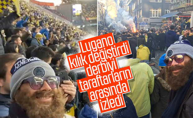 Lugano kılık değiştirdi, maçı taraftarlarla izledi