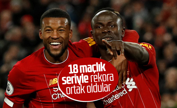 Liverpool, Premier Lig'de galibiyet rekorunu egale etti