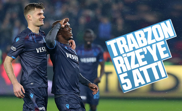 Trabzonspor, Ç.Rizespor'a 5 attı