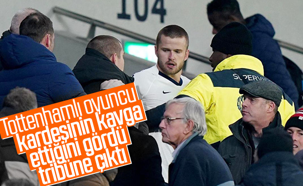 Tottenhamlı oyuncu, tribüne çıkıp taraftar kovaladı