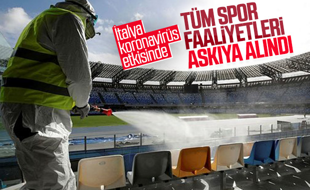 İtalya'da Serie A dahil tüm spor etkinlikleri durduruldu