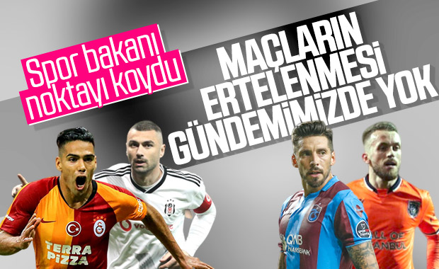 Bakan Kasapoğlu, maçların ertelenmesiyle ilgili konuştu