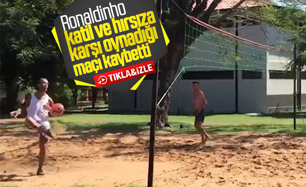 Ronaldinho ayak tenisi maçını kaybetti