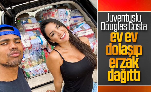 Douglas Costa yardım malzemesi dağıttı