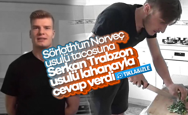 Trabzonsporlu Serkan evde yemek yaptı