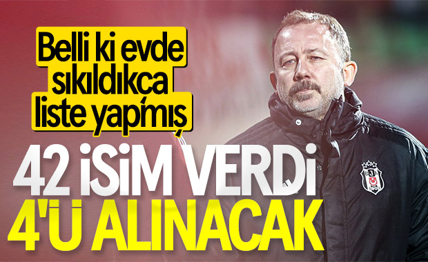 Sergen Yalçın listesini hazırladı