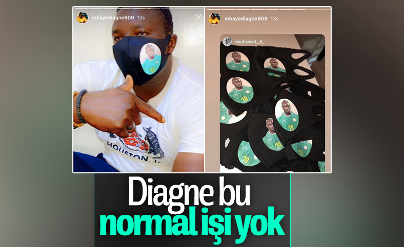 Diagne'den ilginç maske bağışı