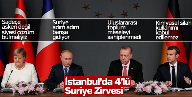 4'lü Suriye Zirvesi sonrası ortak açıklama