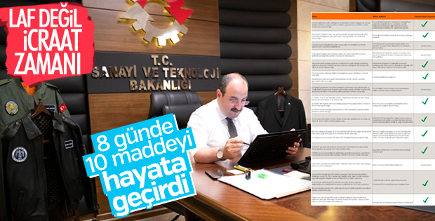 Bakan Varank: Destek ve Önlem Paketi'nin sıkı takipçisi olduk