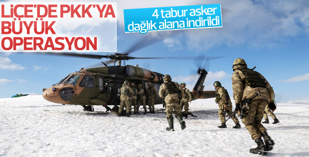 Diyarbakır Lice'de son yılların en büyük operasyonu