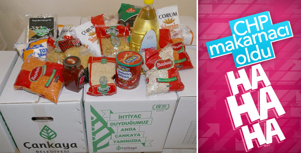 CHP'li Çankaya Belediyesi makarna dağıtmaya başladı