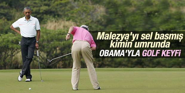 Malezya'da sel felaketi sonrası ülkenin başbakanı golf oynadı