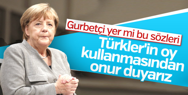 Merkel Türk vatandaşların oy kullanmasını istiyor