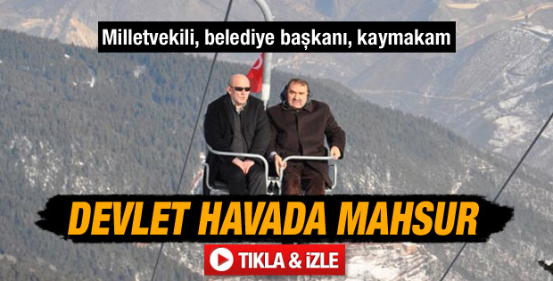 Milletvekiliyle belediye başkanının talihsiz anları