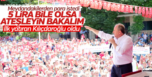 Muharrem İnce seçmenden para istedi: Ateşleyin bakayım