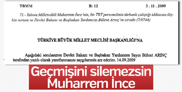 Muharrem İnce başörtülü personel için önerge vermiş