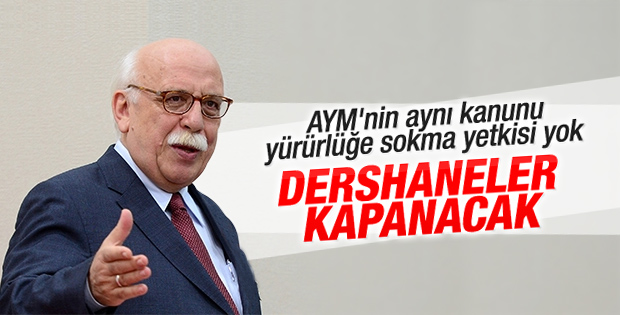 Nabi Avcı: Dershanenin yasal karşılığı yok