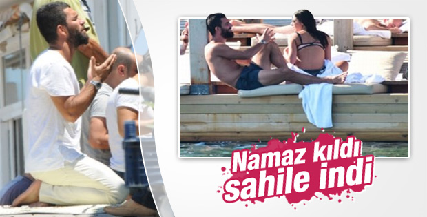 Arda Turan namaz kıldı sahile indi