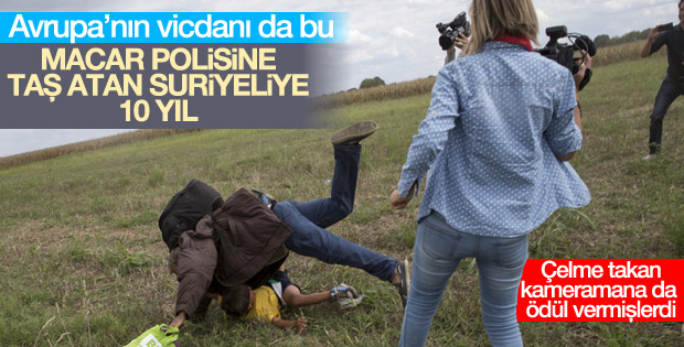 Macar polisine taş atan Suriyeliye 10 yıl hapis
