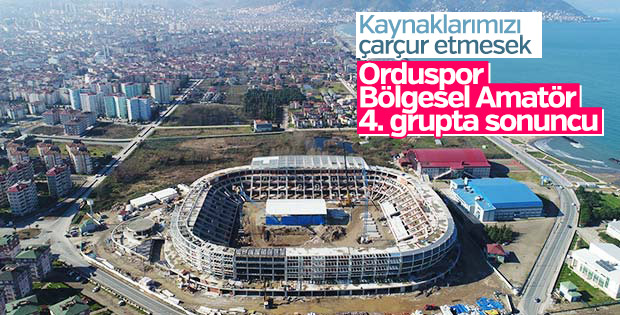 Ordu'da yapılan yeni stadın kaba inşaatı tamamlandı