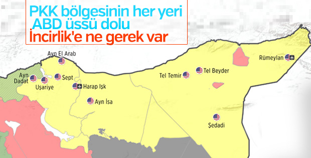 Suriye'de 10 noktada PKK/PYD'ye ABD desteği