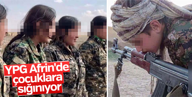 Afrin'de PKK çocukları silah altına alıyor