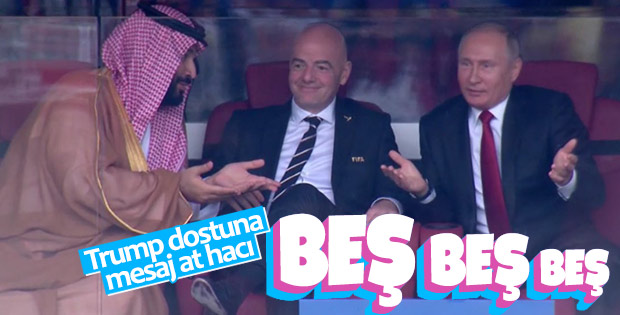 Putin'le Selman, Rusya maçını birlikte izledi
