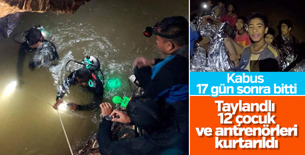 Tayland'da mahsur kalan çocukların tamamı kurtarıldı