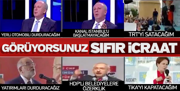 Muhalefetin seçim vaatleri yapım değil yıkım ile dolu