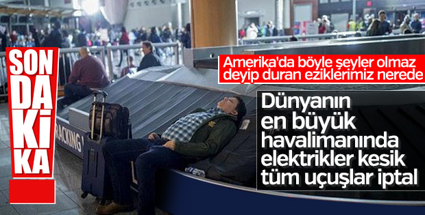 ABD'de havalimanı karanlığa gömüldü