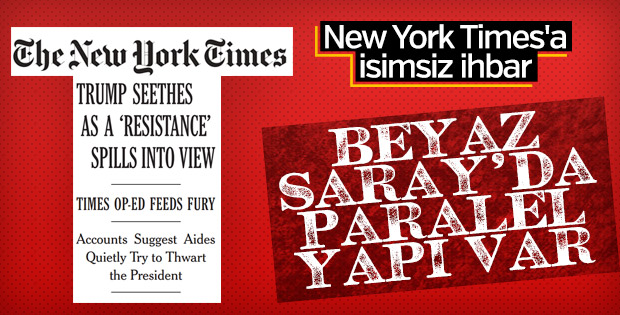 New York Times’ta Trump’ı kızdıran isimsiz makale