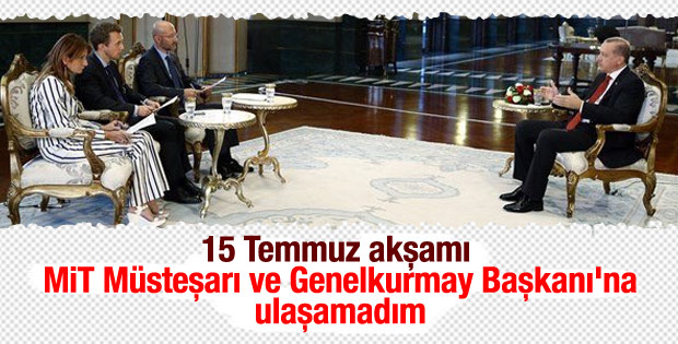 Cumhurbaşkanı Erdoğan Reuters'a konuştu