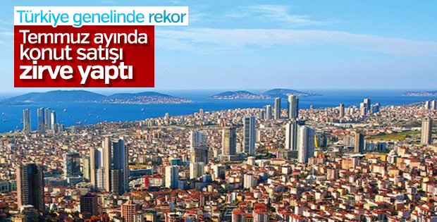 Türkiye'de temmuz ayında 123 binden fazla konut satıldı