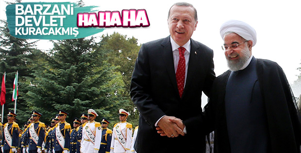 Cumhurbaşkanı Erdoğan ile Ruhani'nin samimi pozları