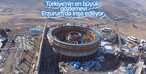 Türkiye’nin en büyük gözlemevi inşaatı Erzurum’da sürüyor