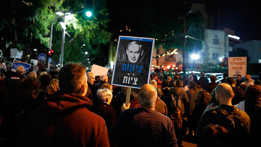 Netanyahu'ya yolsuzluk protestosu