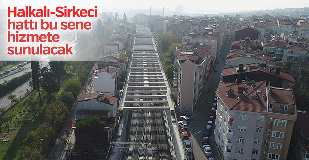 Halkalı- Sirkeci tren hattındaki çalışmalar görüntülendi